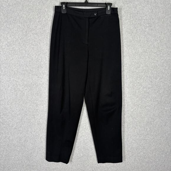 Vintage Pleated Pants Womens 8 Petite Trouser Tapered Ankle High Rise Stretch ** - Picture 1 of 12